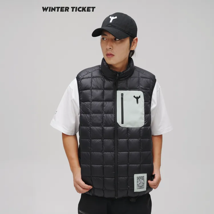 WINTER TICKET暖甲雪境系列 滑雪户外羽绒无袖马甲 保暖层