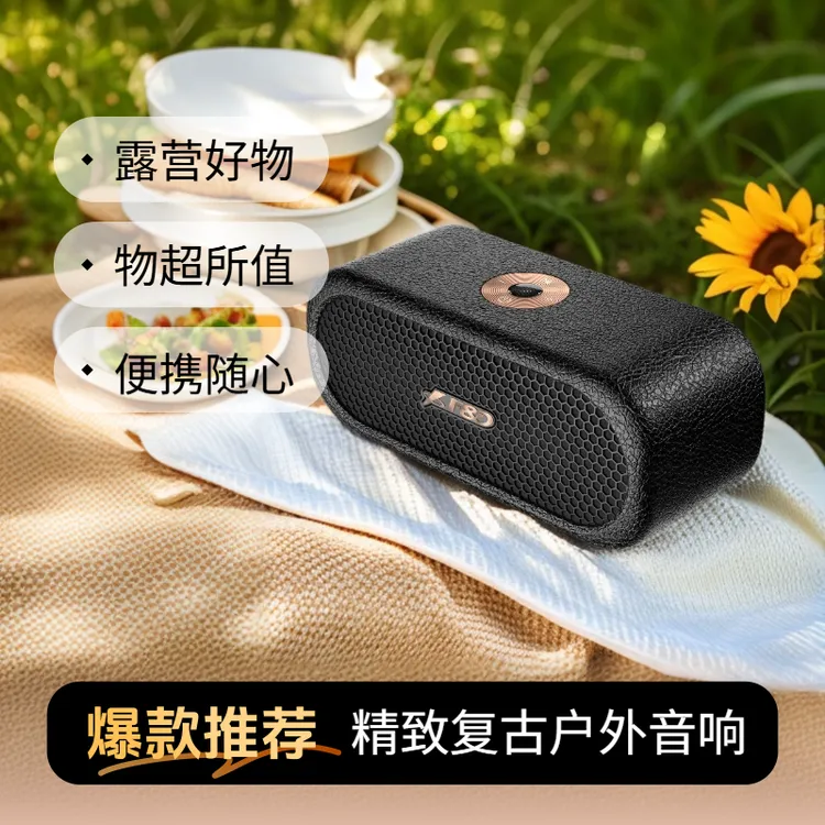 奋达RW20防水黑金色双喇叭按键蓝牙音箱便携