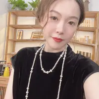 合金项链 萌萌一直带的珍珠领针GZ1446