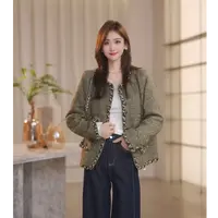 【Shaw Eleven】2025年秋女装新款圆领编织花边小香外套28387