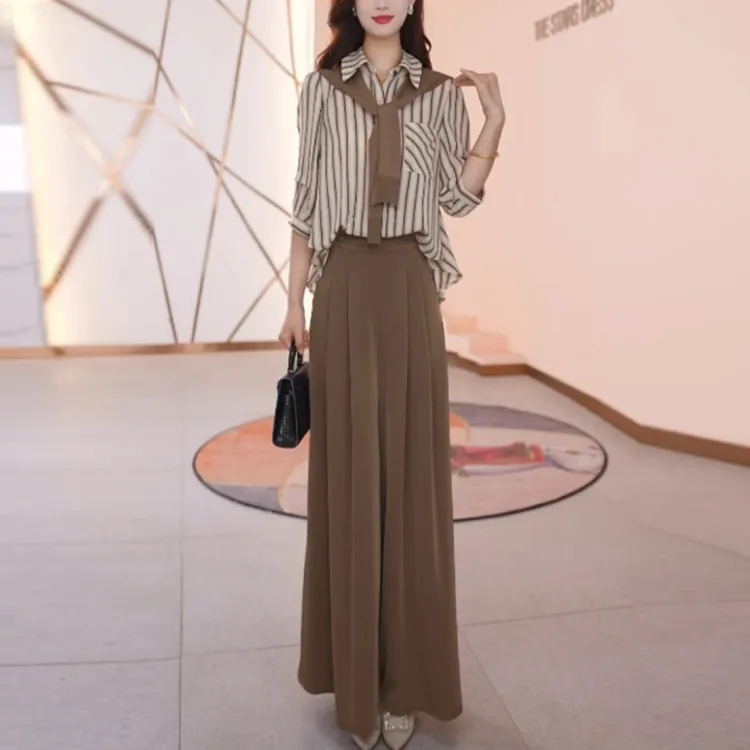 美曦女装【三件套】早秋时尚女神修身洋气宽松显瘦减龄女装套裤