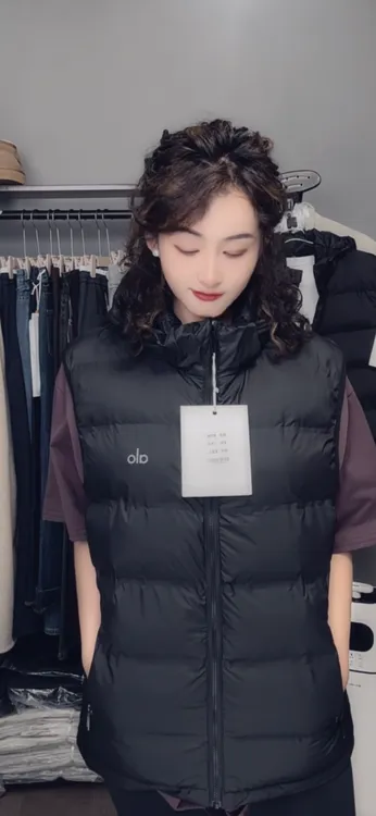 8116#一等品/黑色马甲可拆帽子