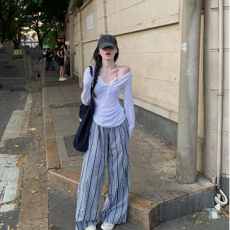 2025春夏时尚新款韩系通勤慵懒风百搭洋气休闲装显瘦上衣休闲裤子