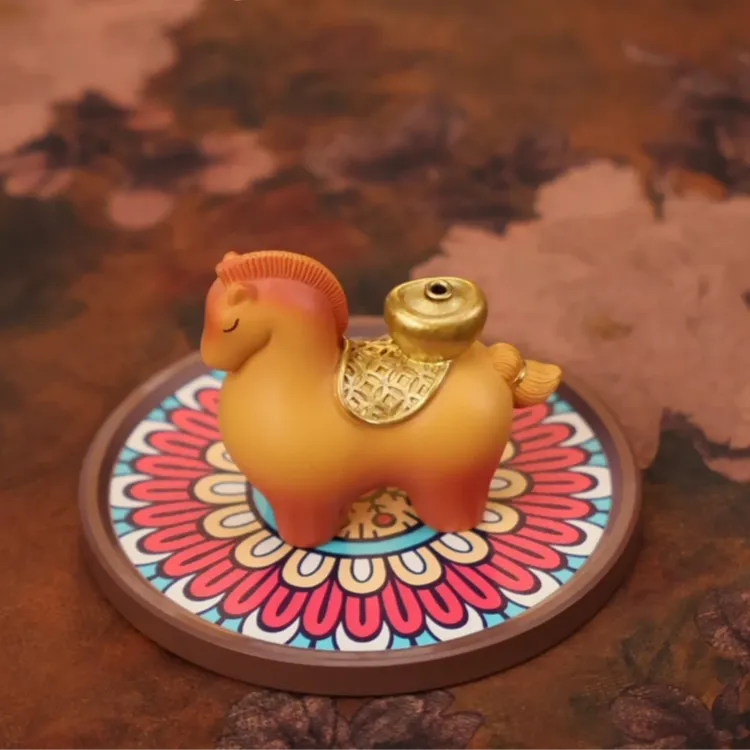 马上有钱香插摆件香炉家用室内中式送礼香插香座茶台桌面香薰摆件