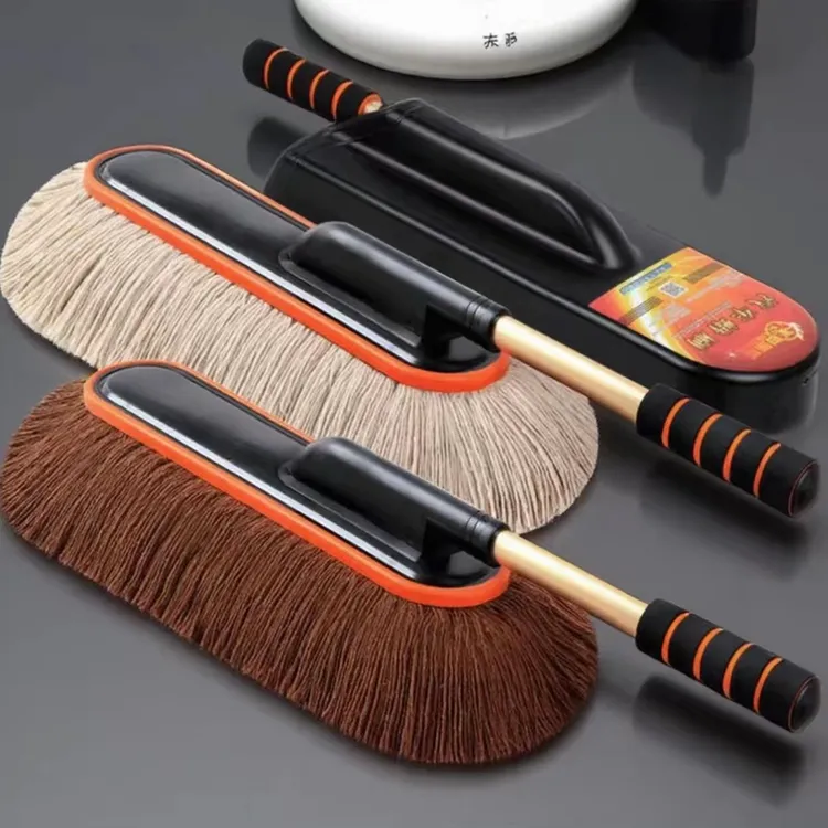 汽车除尘掸子扫灰刷子车载擦车神器洗车拖把软毛伸缩扫雪擦车神器