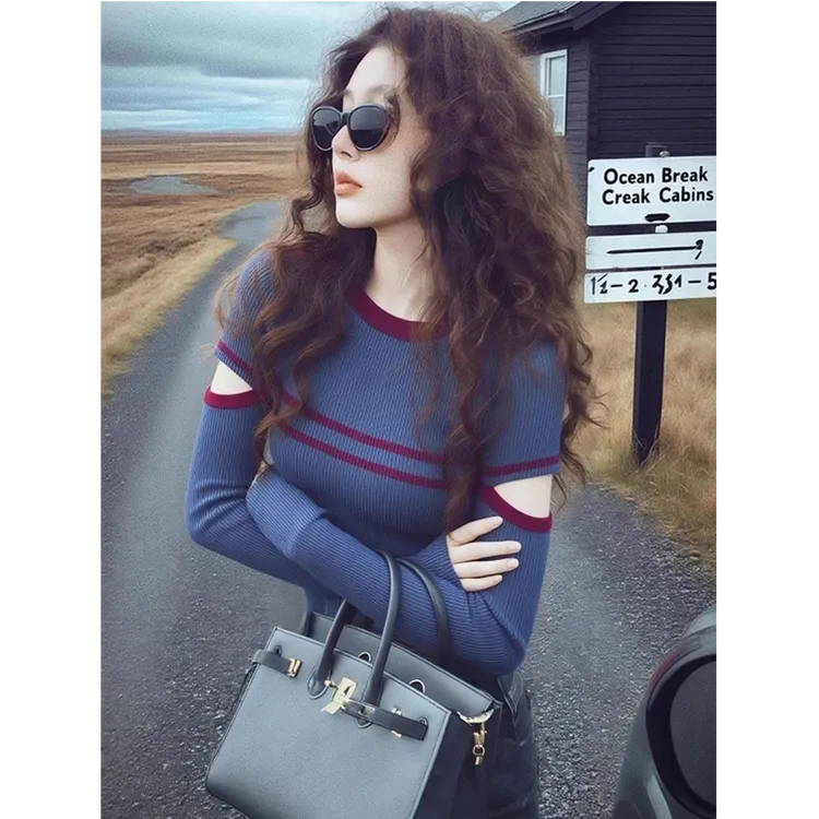 秋冬超火小个子上衣韩系小众不撞款洋气减龄软糯慵懒风内搭针织衫