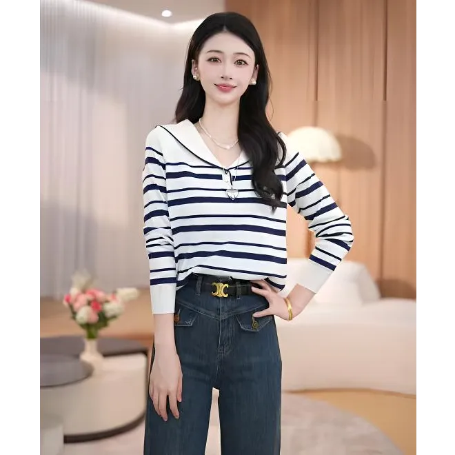 【新款上新】马克华菲2025秋季简约时尚针织长袖F53004A570 JZ