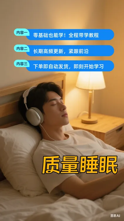 睡觉质量睡眠视频教程教学素材 五岁抬头搬运粉丝会员福利 
