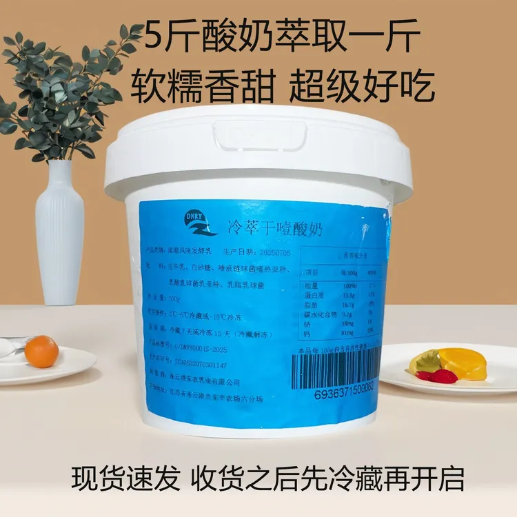 干噎酸奶原味希腊酸奶500g*2桶生牛乳发酵口感绵密网红爆款