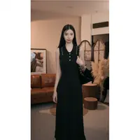 【品牌撤柜款ZB】时尚拼接纯色显瘦翻领连衣裙L51602