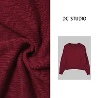 DC STUDIO【暖阳】2024秋冬新款时尚休闲红色加厚圆领纯色百搭毛衣