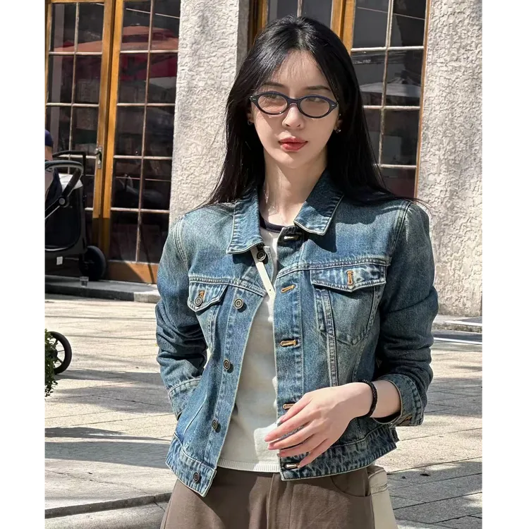 菠萝宝宝yuna【姜南】YC7  重工百搭复古水洗牛仔外套
