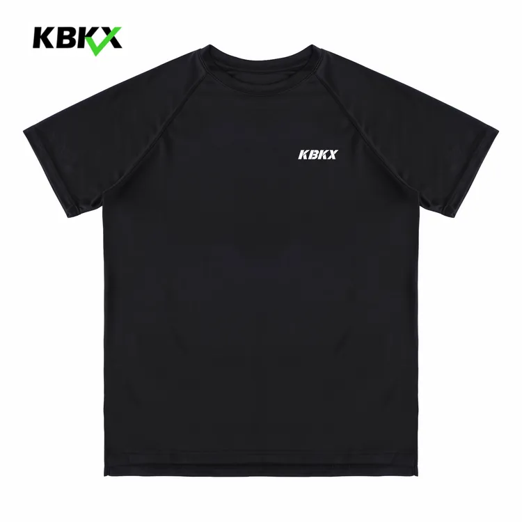 KBKX美式T恤纯色微弹基础短袖透气运动吸湿速干圆领T恤投篮大码