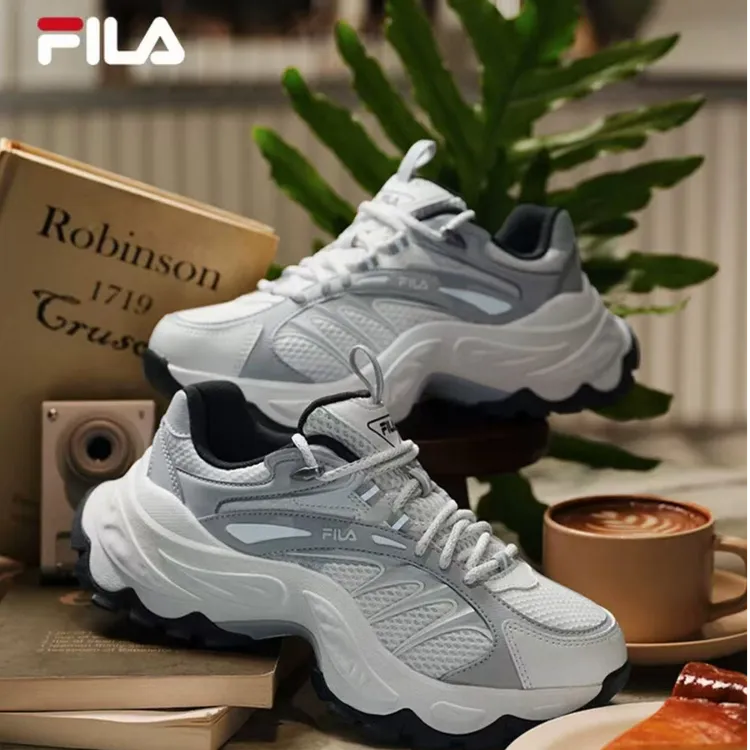 Fila/斐乐女鞋【爆款增高鱼刺4代】运动休闲鞋秋冬老爹鞋F12W511107