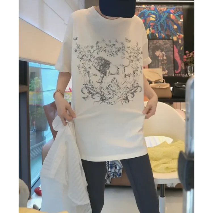 【森林世界】半袖印花宽松短袖T恤休闲舒适气质短袖TLK2501755