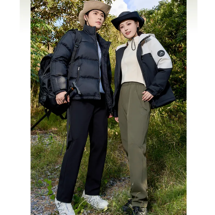 保暖加厚软壳纯色冲锋裤耐磨户外