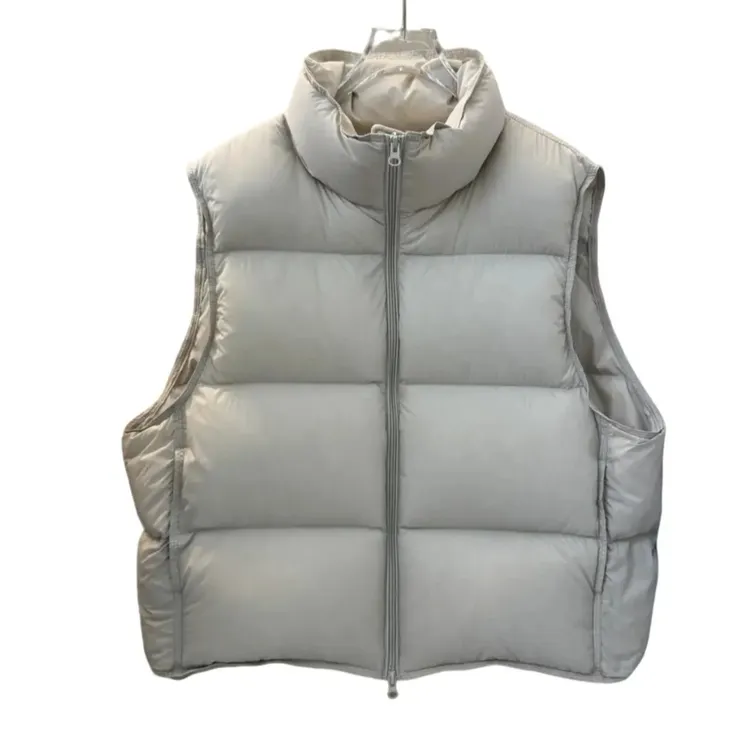 95白鸭绒马甲新款泡芙韩系蓬松立领羽绒马甲双头拉链女士爆款马甲