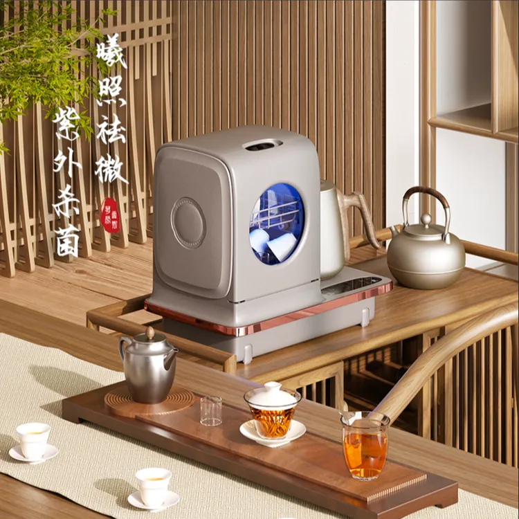 瑶池・葛雷劳斯┃全自动智能冲洗茶杯机器茶台消毒清洗茶具一体机神