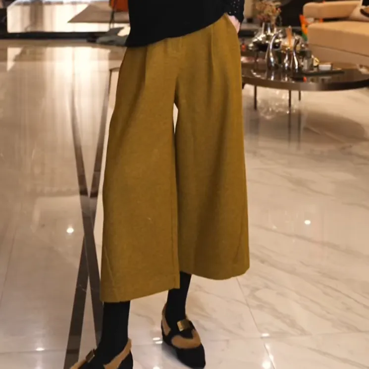 飞儿【锦丰裤】2025早秋新款时尚羊毛休闲裤