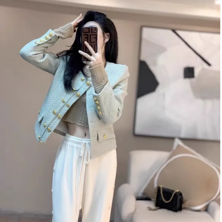 【现货】2025春秋新款小香风外套女高级感炸街时尚气质短款女士上衣