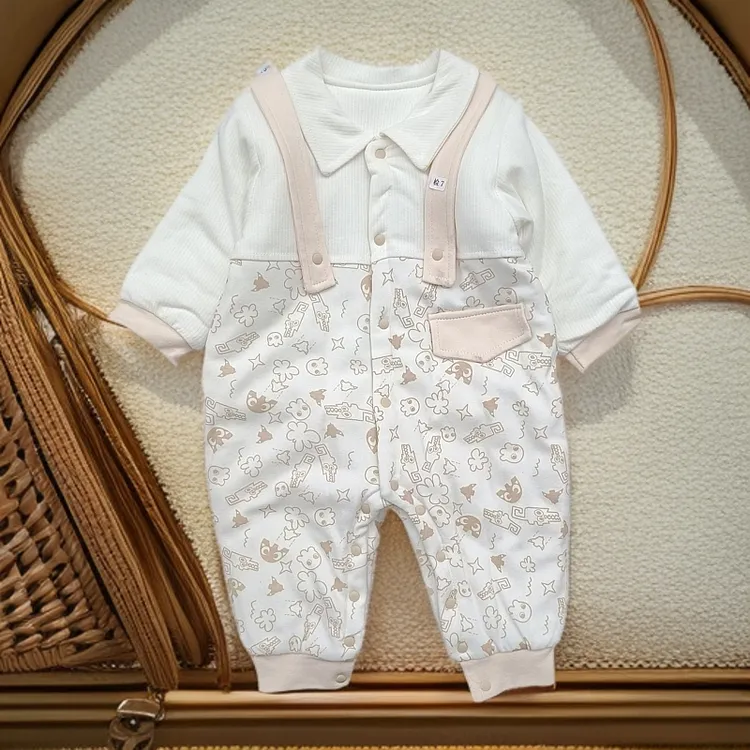 新生儿秋冬衣服加厚保暖外出服婴儿幼儿秋冬外出服婴童闭裆宝宝