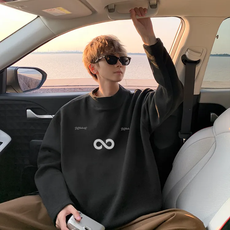 秋冬新款半高领德绒打底衫男生重磅百搭休闲加厚内搭长袖潮流韩版