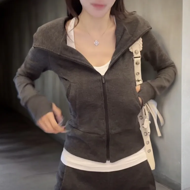 设计感新款插袖两色早秋收腰百搭休闲外套2025气质显瘦上衣女