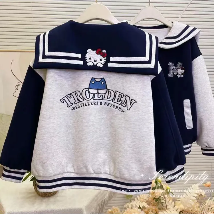 哇噻~这也太好看了~2025女童秋季新款洋气学院风棒球服外套10622