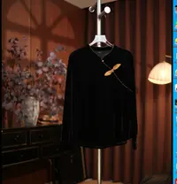 5107女士新款长袖立领衬衫小衫提花钉珠休闲薄款秋季中国风上衣