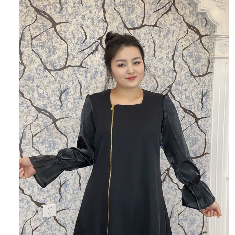 【R专属链接】连衣裙时尚长袖气质显瘦黑色显瘦法式