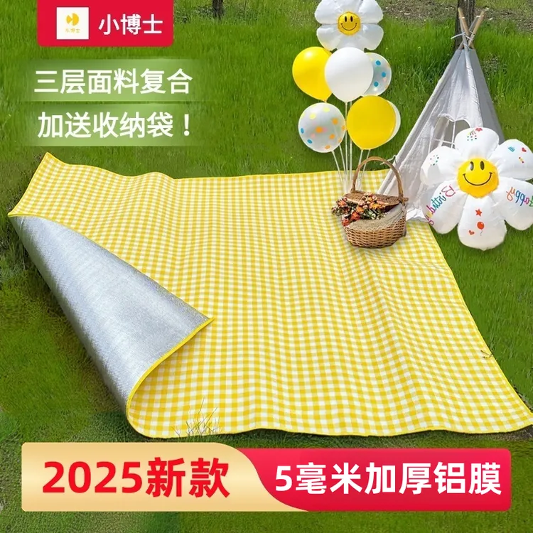 加厚铝膜防水防潮垫垫野餐地垫草坪垫子户外便携床垫野炊垫