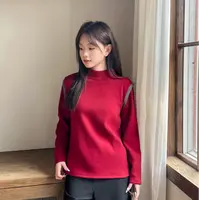 双面磨毛半高领打底衫女内搭秋冬季新款羊毛蚕丝加绒打底衫