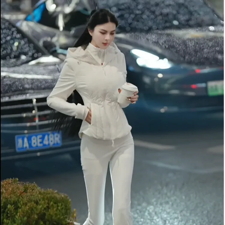 魏元高定/常规收腰修身厚款连帽时尚外套羽绒服-1112