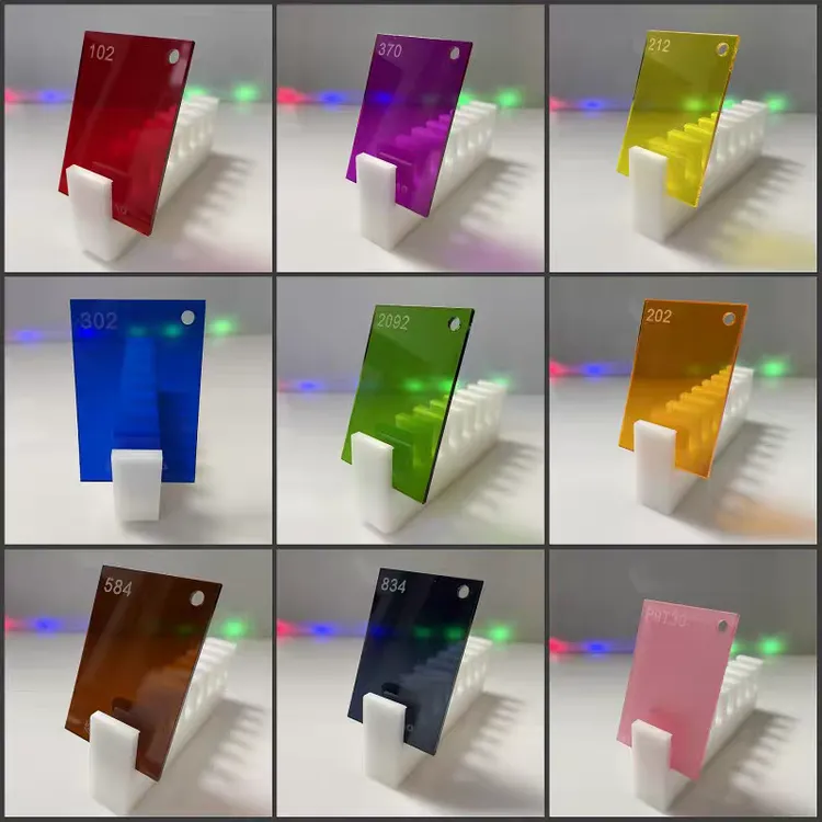 彩色亚克力板定制加工红黄蓝绿橙黑白茶色有机玻璃班整板激光雕刻