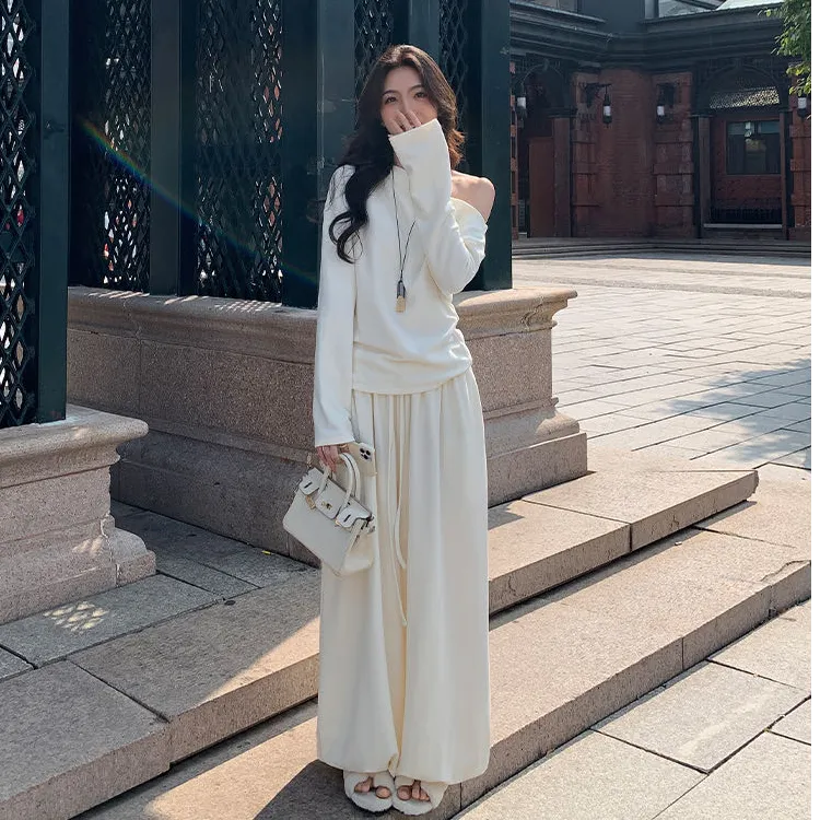 2025早秋新款时尚套装气质显瘦洋气休闲百搭性感辣妹外出上衣长裤