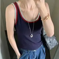 718•撞色美背 DD# 简约百搭撞色U领自带bar美背•