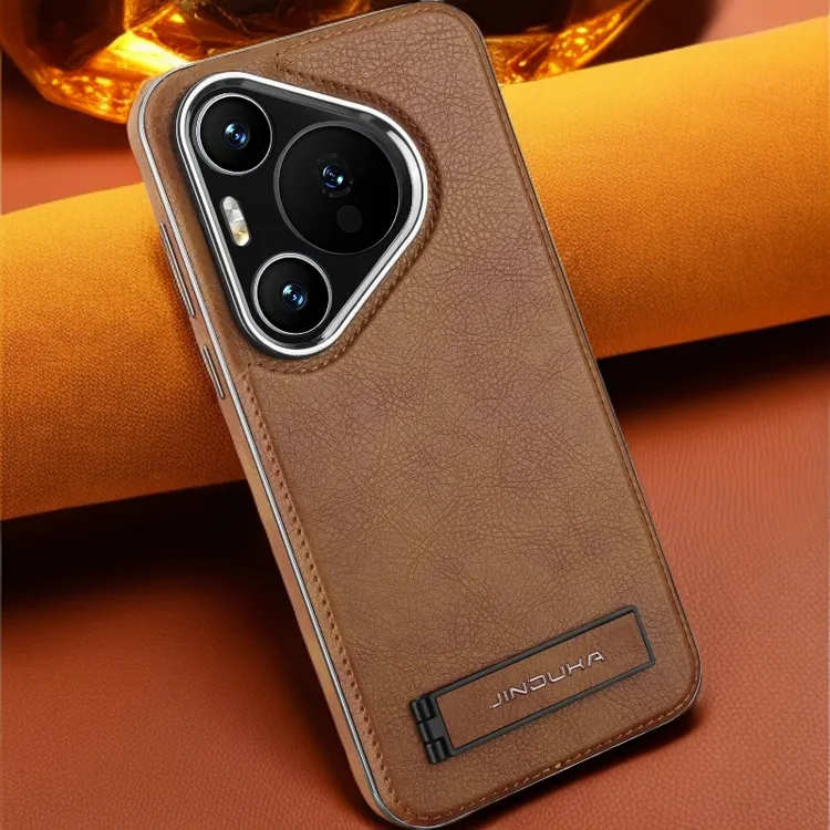 支架一体适用华为pura70pro+手机壳80pro皮质防摔新款高级感简约