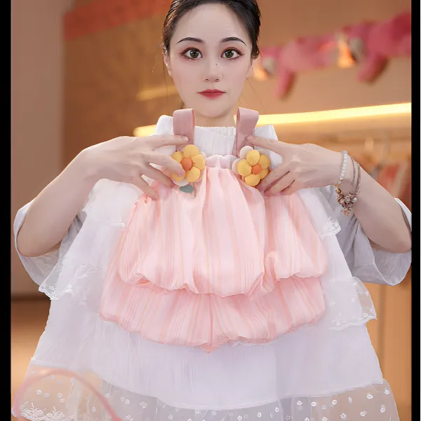 2025女童夏季新款吊带花苞裙套装洋气设计宝宝舒适薄款时尚两件套
