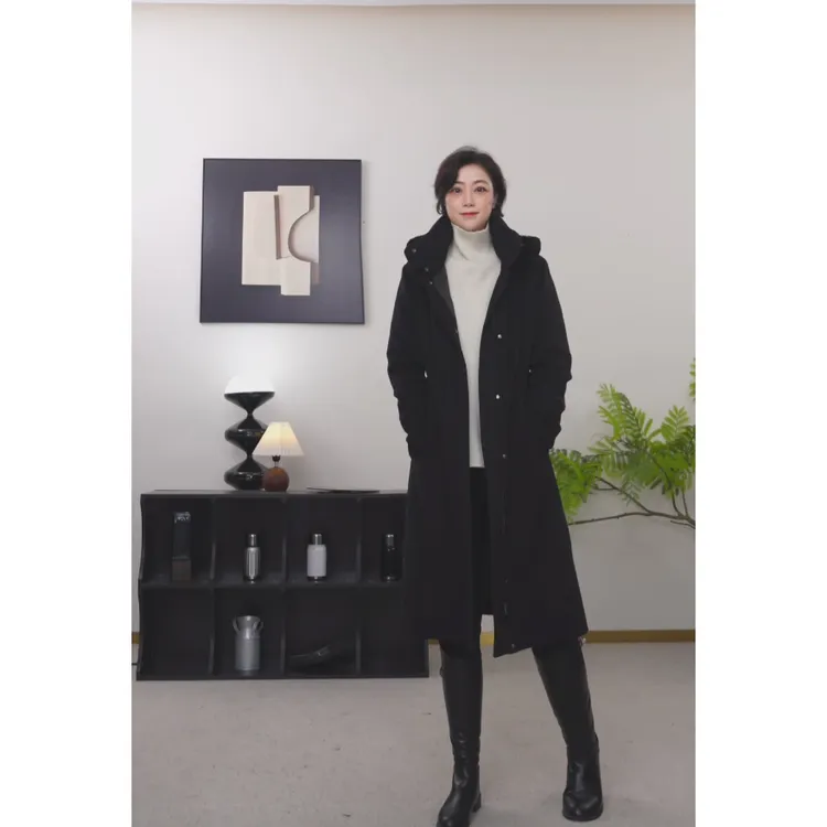 【U.M】矜贵松量裁剪绵羊毛收腰新国标95白鹅绒羽绒服皮毛一体保暖