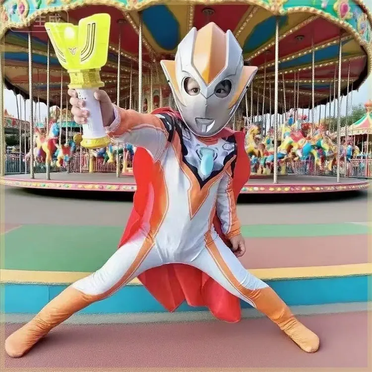cosplay格丽乔奥特曼衣服女童套装儿童连体衣幼儿园演出服长袖衣