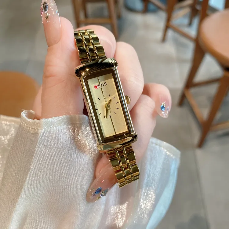 复古时尚长方形气质方盘女表小众轻奢女表石英表1548手表腕表简约