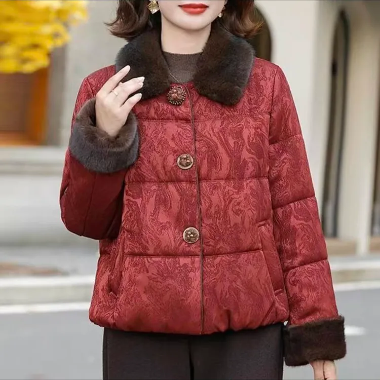 新中式气质短款棉服女2025冬季新款高级感加厚保暖棉衣外套