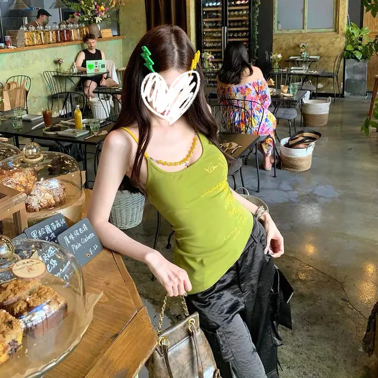 不规则辣妹抹胸小吊带背心女外穿设计感夏季修身短款无袖上衣