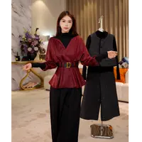 G7230流行漂亮小衫2025新款假两件上衣女时尚洋气独特好看衬衫