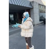 〈纪朵研〉1847新款冬季韩版加厚棉服时尚简约houwi厚外套