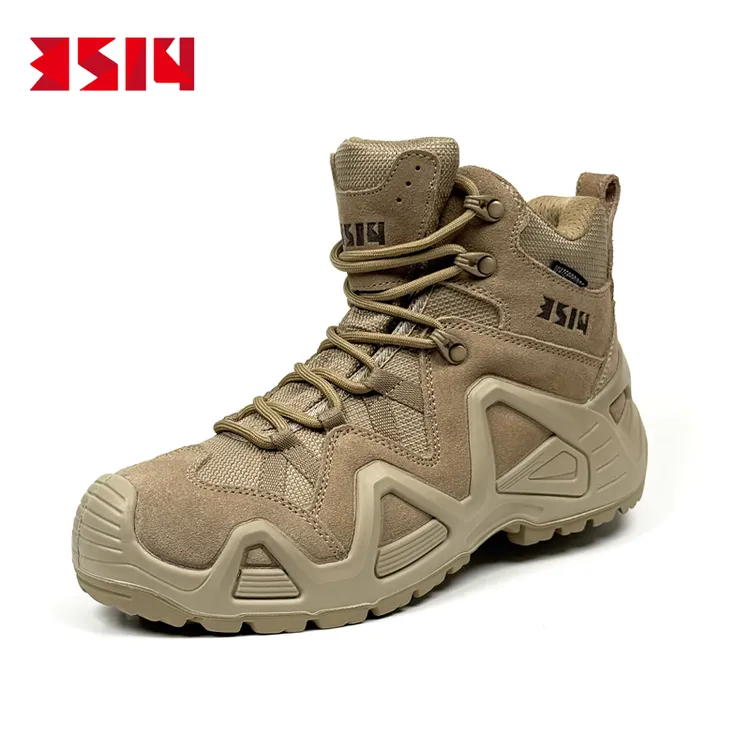 际华3514沙色中帮男士户外靴防滑耐磨登山徒步靴户外攀岩运动靴