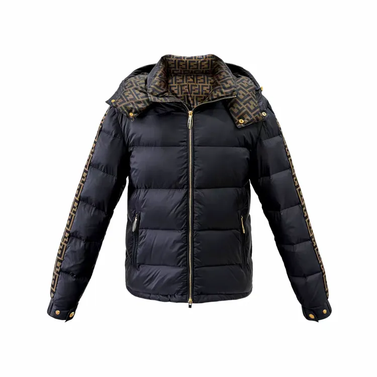 朗尼芬迪秋季上新男女同款设计感拼接印花羽绒 外套7332450155