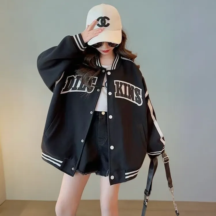 女童秋装外套潮酷痞帅童装2025年款早秋儿童衣服女爆款洋气春秋款