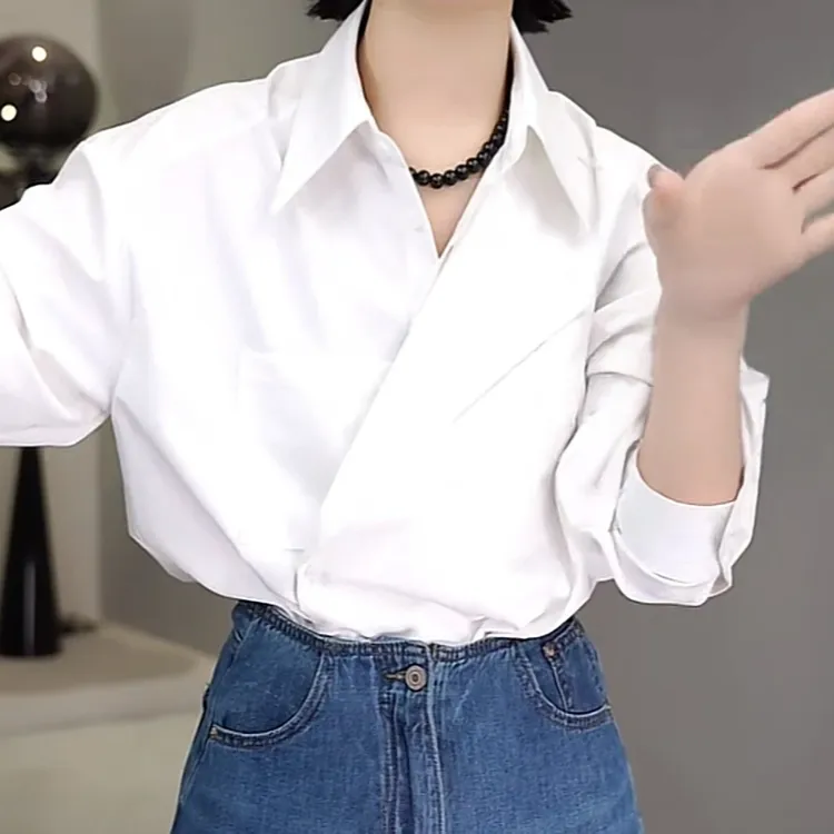 早秋新款法式小众设计师款衬衣C5728