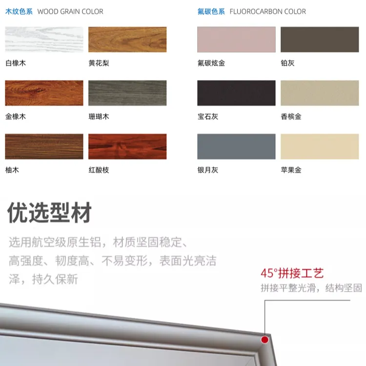 （首次下单免费拿样）门窗颜色型材壁厚剖面样品